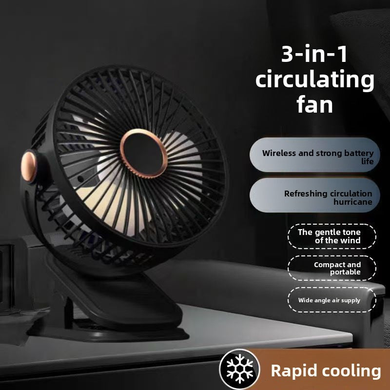 Rechargeable clip electric fan