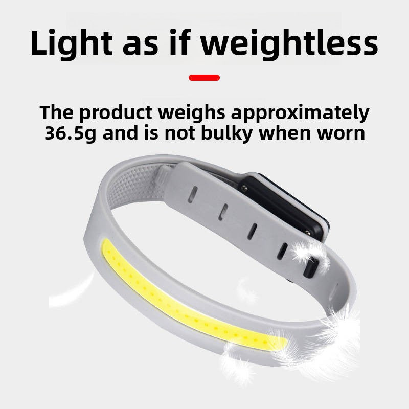 Rechargeable COB Wrist Running Light with Red and White Beams
