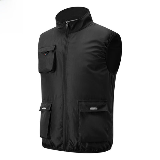 Rechargeable Cooling Vest with Reflective Safety Features