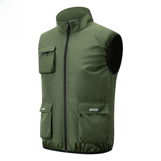 Rechargeable Cooling Vest with Reflective Safety Features