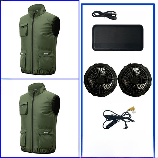 Rechargeable Cooling Vest with Reflective Safety Features