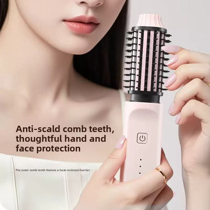 Rechargeable Curling Straightener Comb