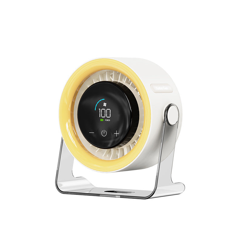 Rechargeable Desktop Circulation Fan with Digital Display