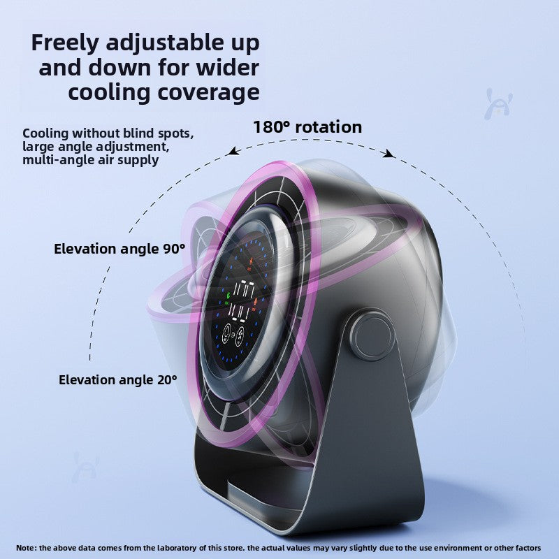 Rechargeable Desktop Fan with Digital Display