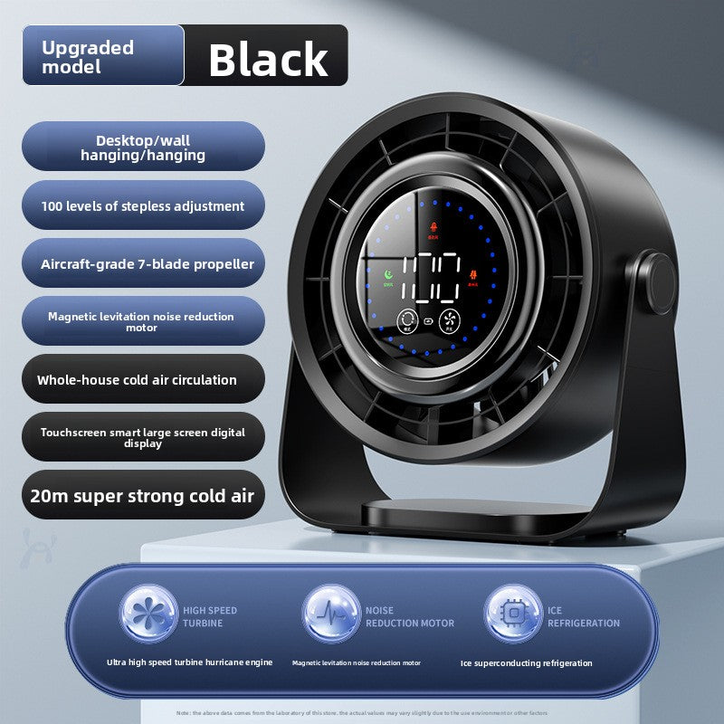 Rechargeable Desktop Fan with Digital Display