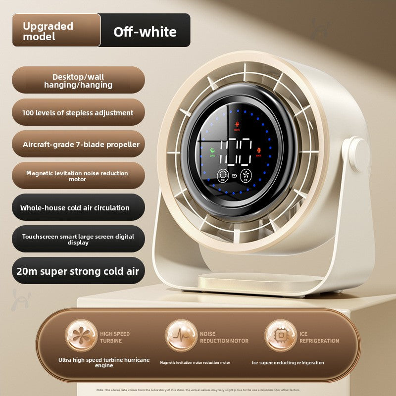 Rechargeable Desktop Fan with Digital Display