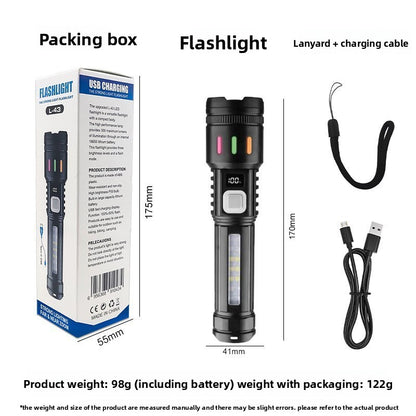 Rechargeable Digital Display Laser Flashlight with Zoom