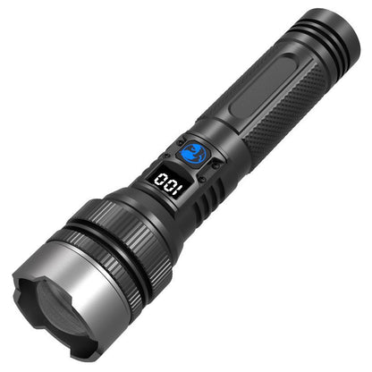 Rechargeable Digital Display Laser Flashlight with Zoom