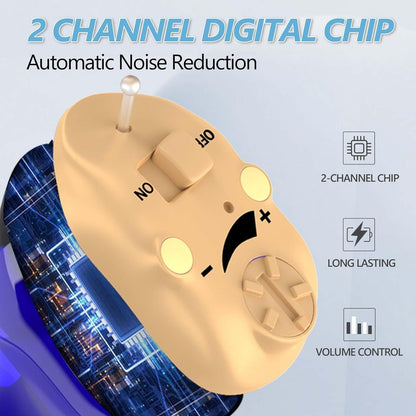 Rechargeable Digital Hearing Aid with Noise Reduction