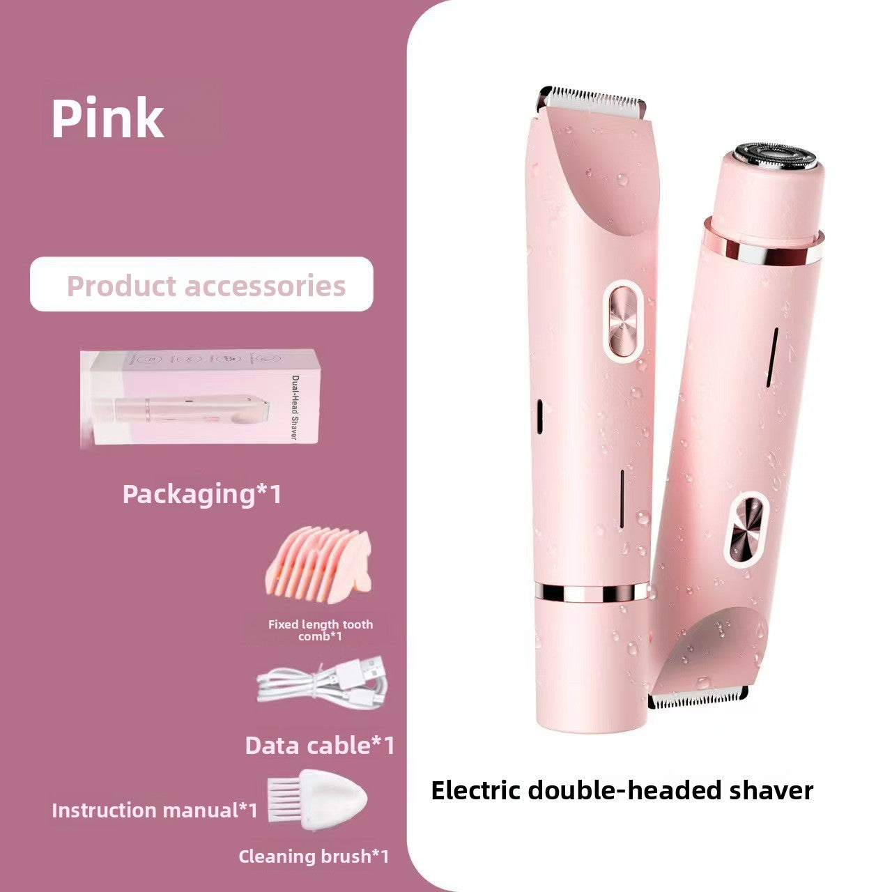 Rechargeable Dual-head Women's Electric Shaver