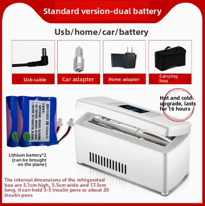 Rechargeable Dual-Purpose Mini Refrigerator for Car and Home