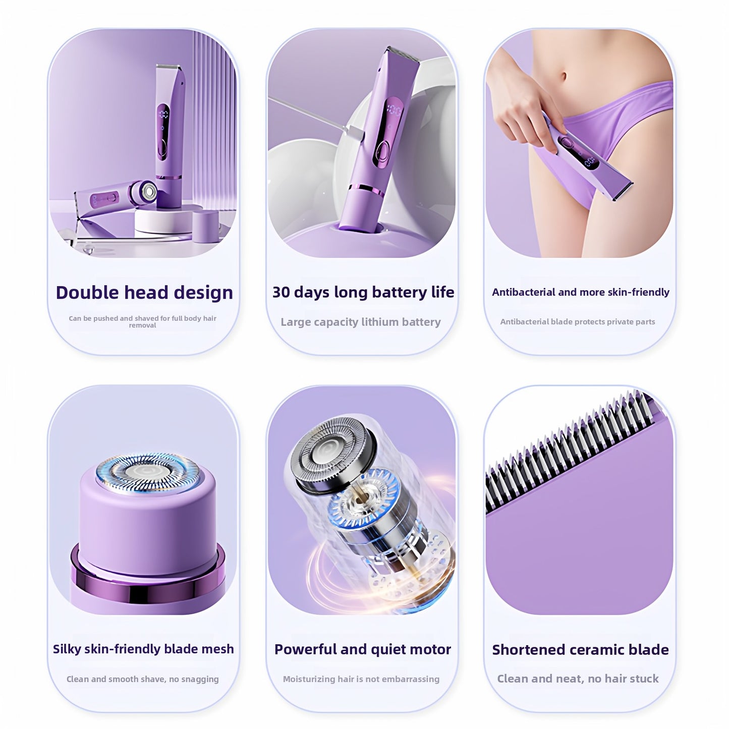 Rechargeable Electric Body Hair Shaver