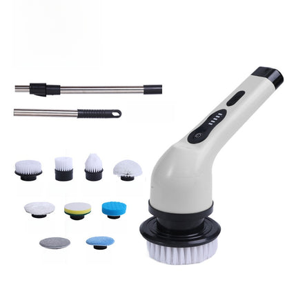Rechargeable Electric Cleaning Brush with Interchangeable Heads
