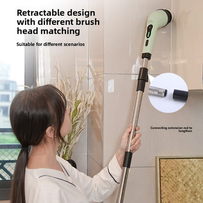 Rechargeable Electric Cleaning Brush with Interchangeable Heads