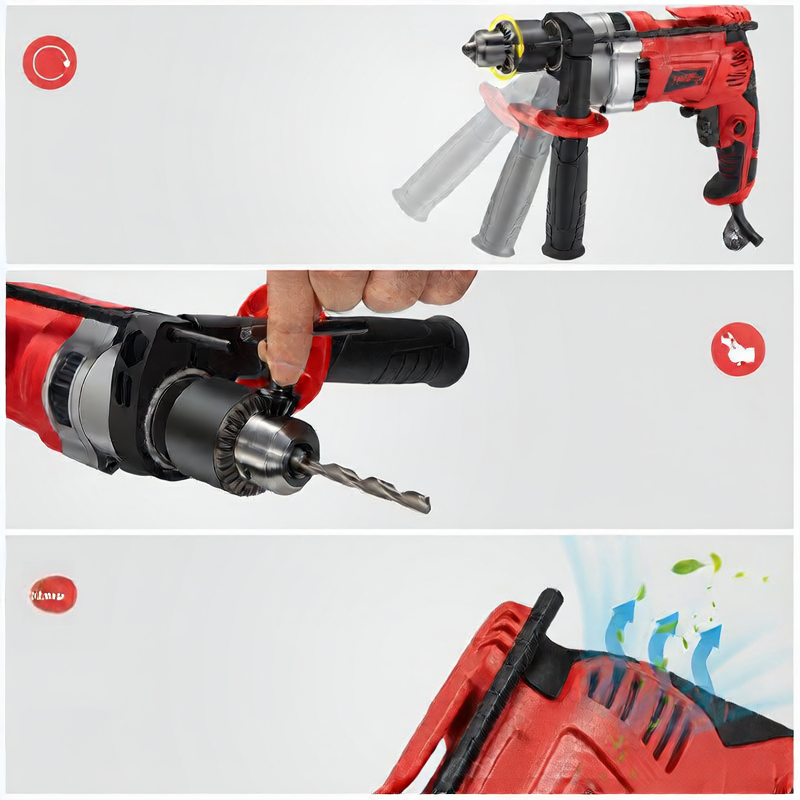 Rechargeable Electric Hand Drill with Accessories