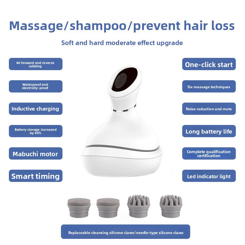 Rechargeable Electric Head Massager with Multiple Functions