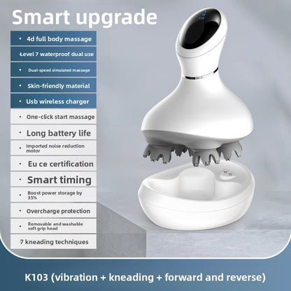 Rechargeable Electric Head Massager with Multiple Functions