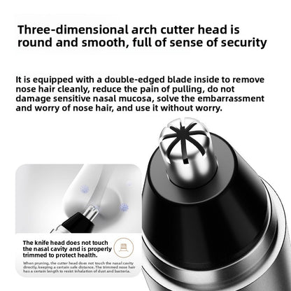 Rechargeable Electric Nose Hair Trimmer with Washable Head