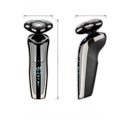 Rechargeable Electric Shaver with Nose Hair Trimmer and Hair Clipper