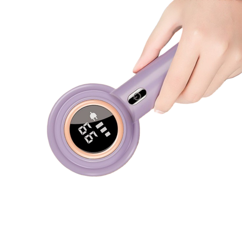 Rechargeable Fabric Lint Shaver with Digital Display