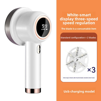 Rechargeable Fabric Lint Shaver with Digital Display