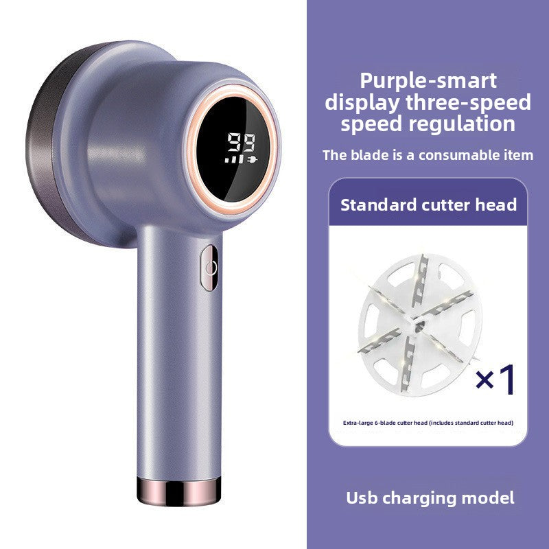 Rechargeable Fabric Lint Shaver with Digital Display