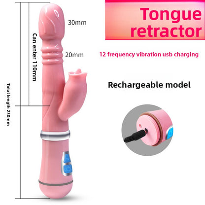Rechargeable Female Massage Vibrator with Multi-Speed Settings