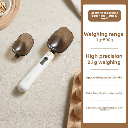 Rechargeable Food Measuring Spoon with Digital Scale
