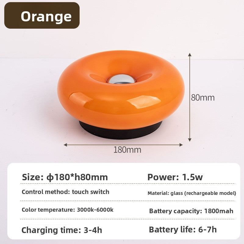 Rechargeable Glass Table Lamp with Touch Control