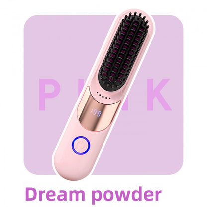 Rechargeable hair straightening comb