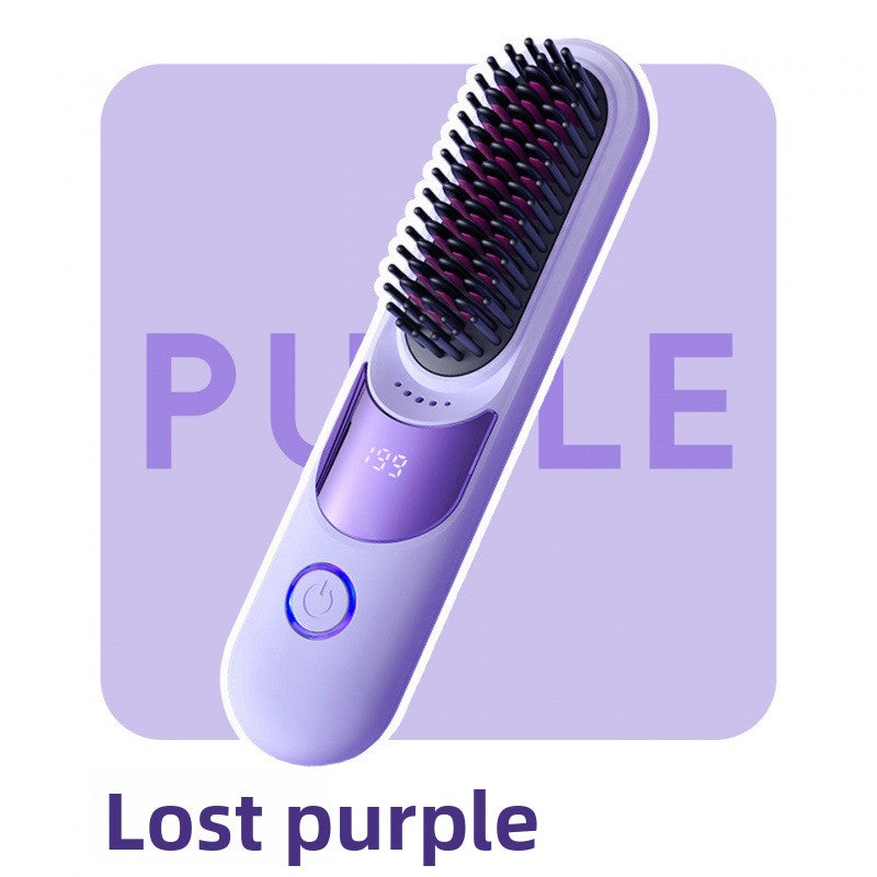 Rechargeable hair straightening comb