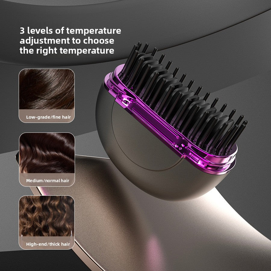 Rechargeable hair straightening comb
