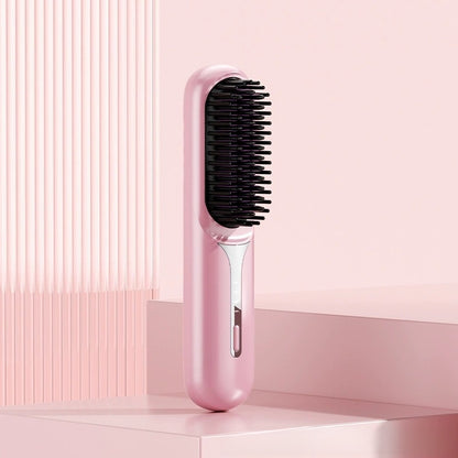 Rechargeable Hair Straightening Comb with LCD Display