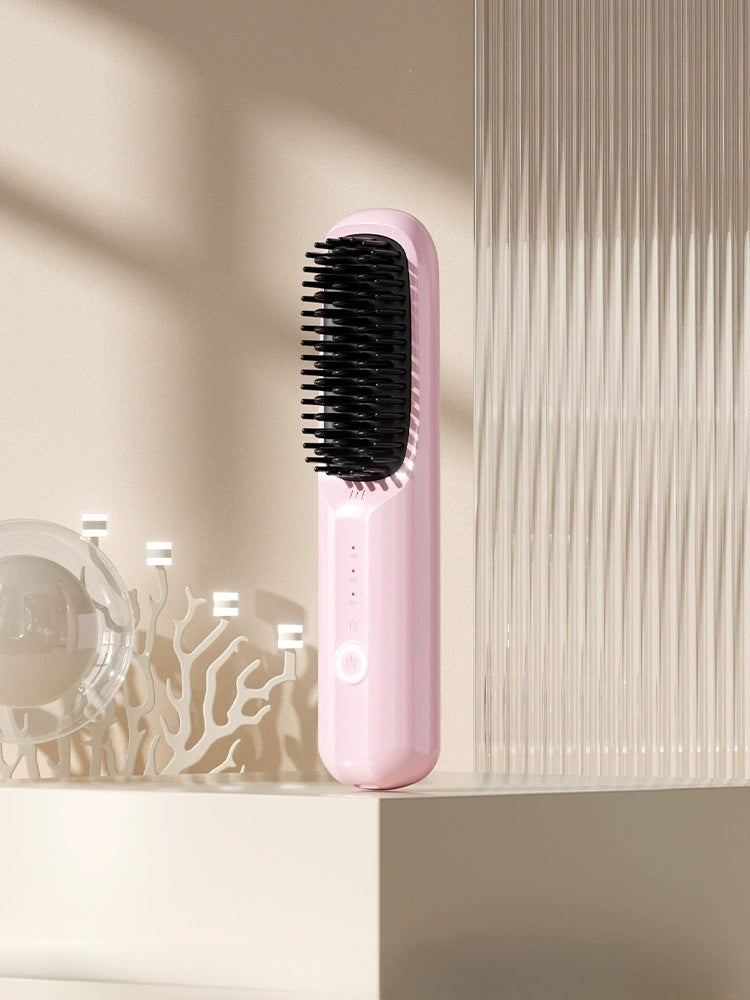 Rechargeable Hair Straightening Comb with LCD Display
