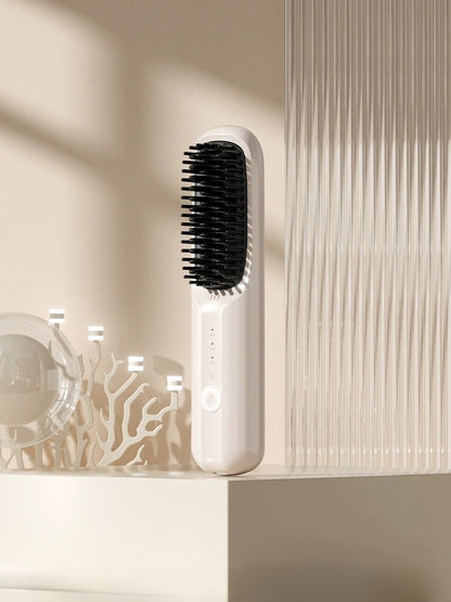 Rechargeable Hair Straightening Comb with LCD Display