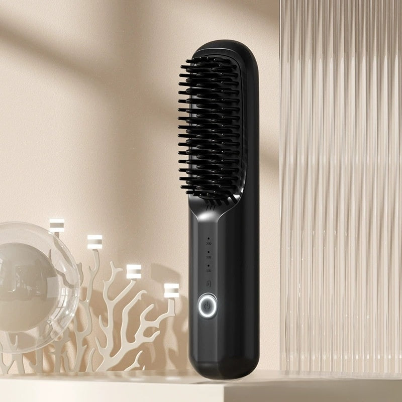 Rechargeable Hair Straightening Comb with LCD Display