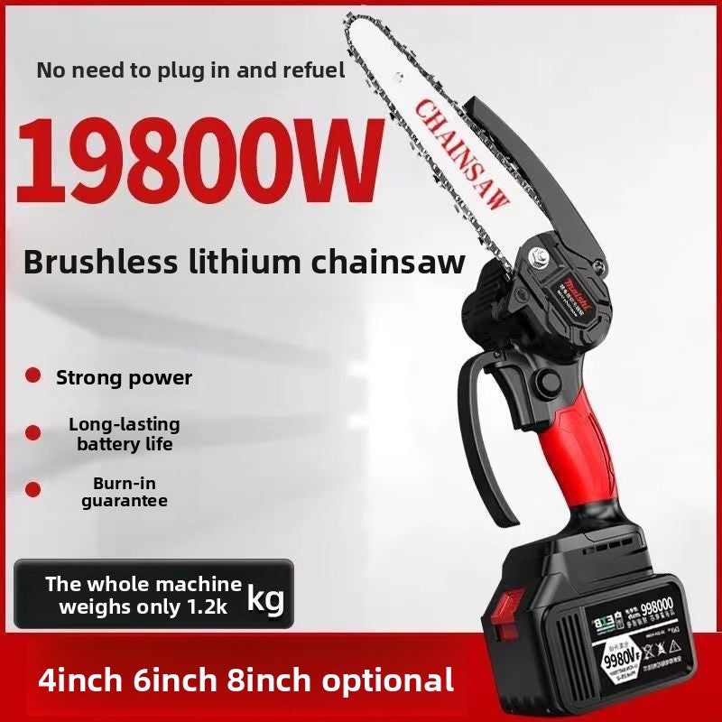 Rechargeable handheld chainsaw