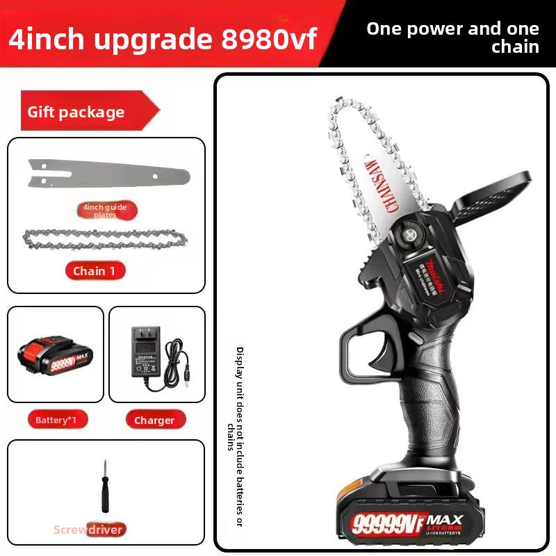 Rechargeable handheld chainsaw