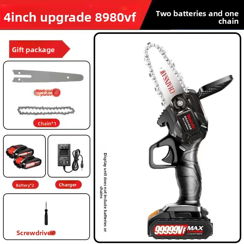 Rechargeable handheld chainsaw