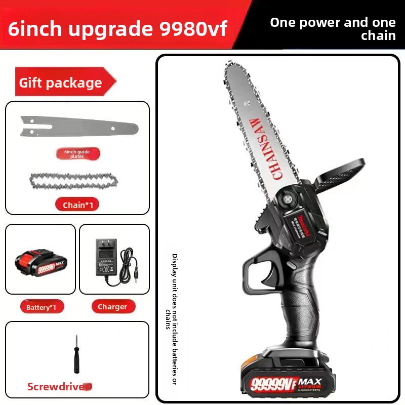 Rechargeable handheld chainsaw