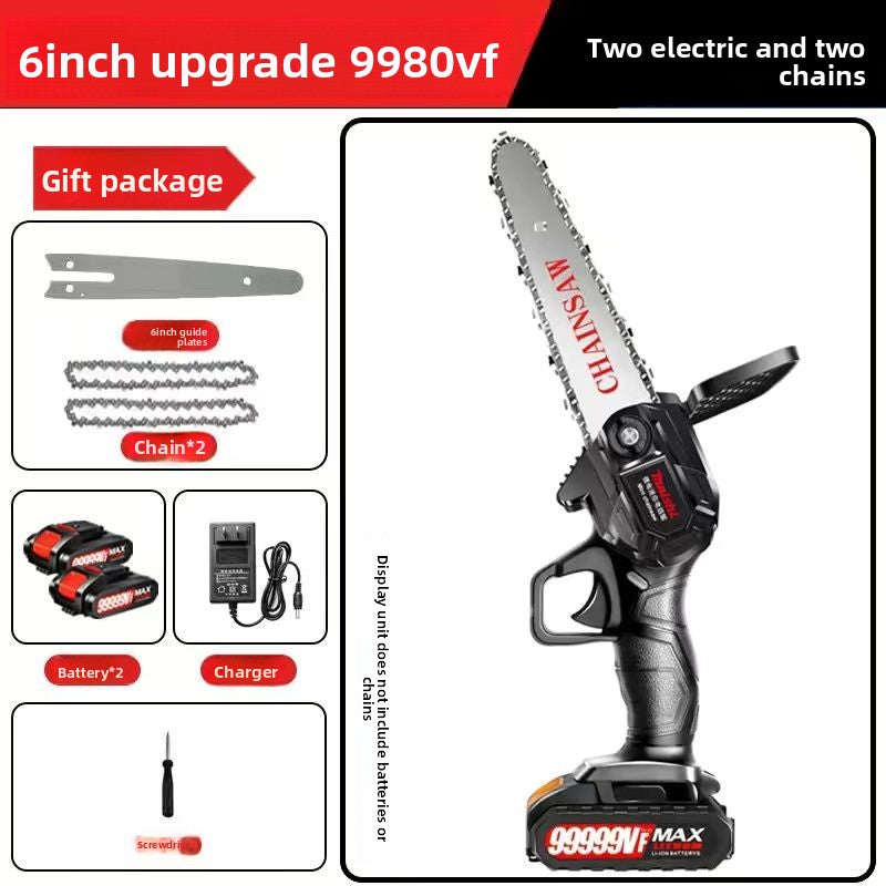 Rechargeable handheld chainsaw