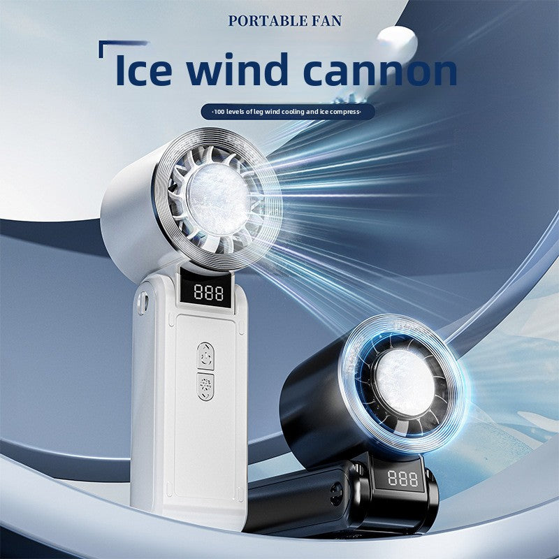 Rechargeable Handheld Cooling Fan with Digital Display