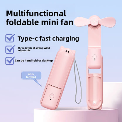Rechargeable handheld fan