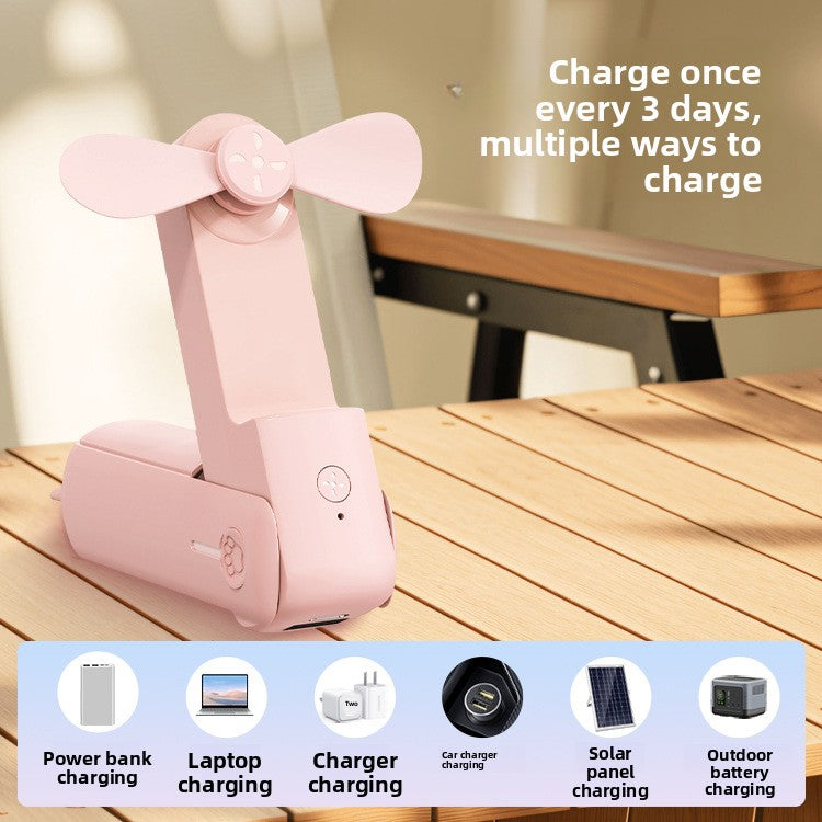 Rechargeable handheld fan