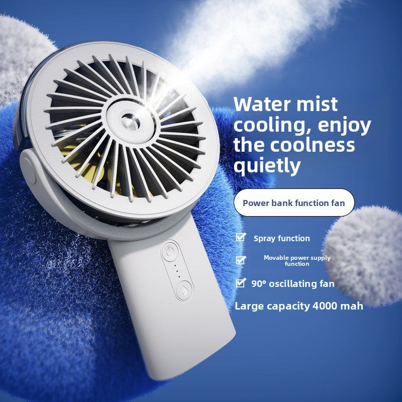 Rechargeable Handheld Humidifier Fan with USB