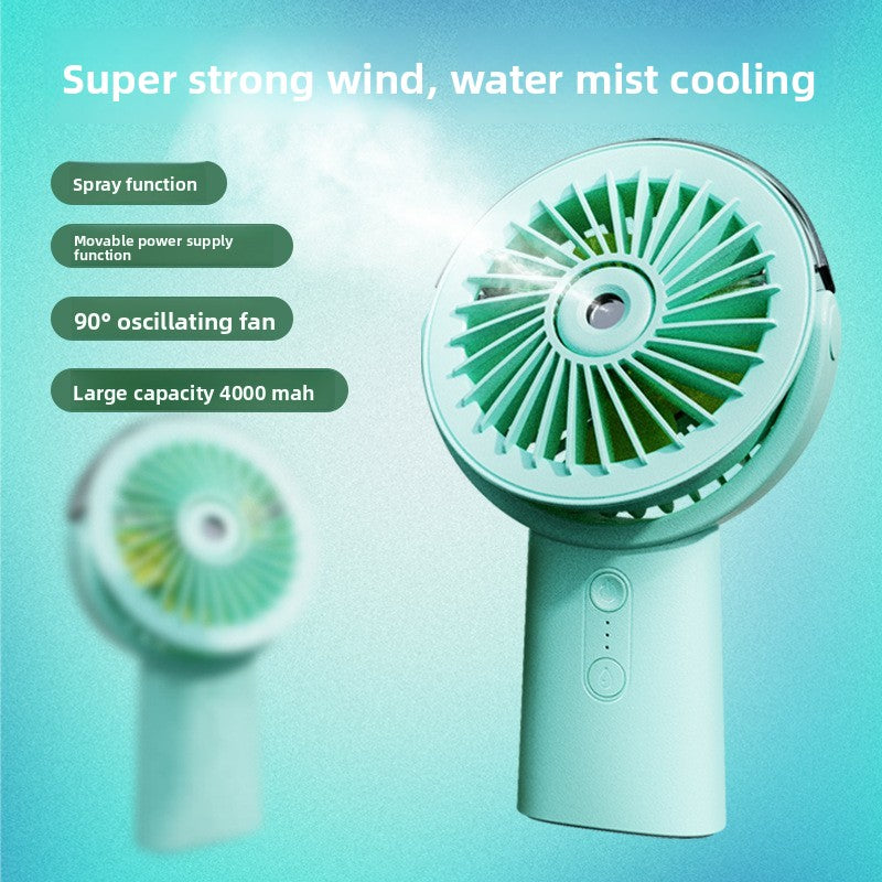 Rechargeable Handheld Humidifier Fan with USB