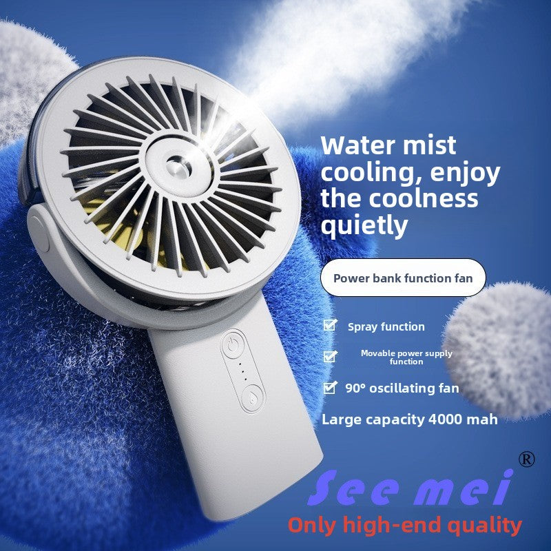 Rechargeable Handheld Humidifier Fan with USB