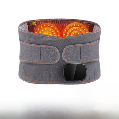 Rechargeable heated massage waist support belt
