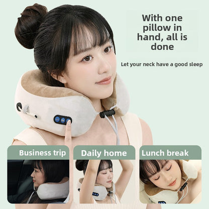 Rechargeable Heating Vibration Massage Pillow