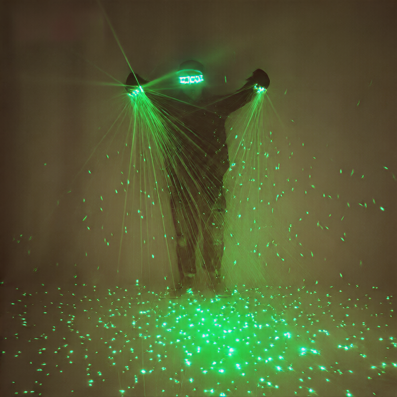 Rechargeable Laser Stage Performance Gloves